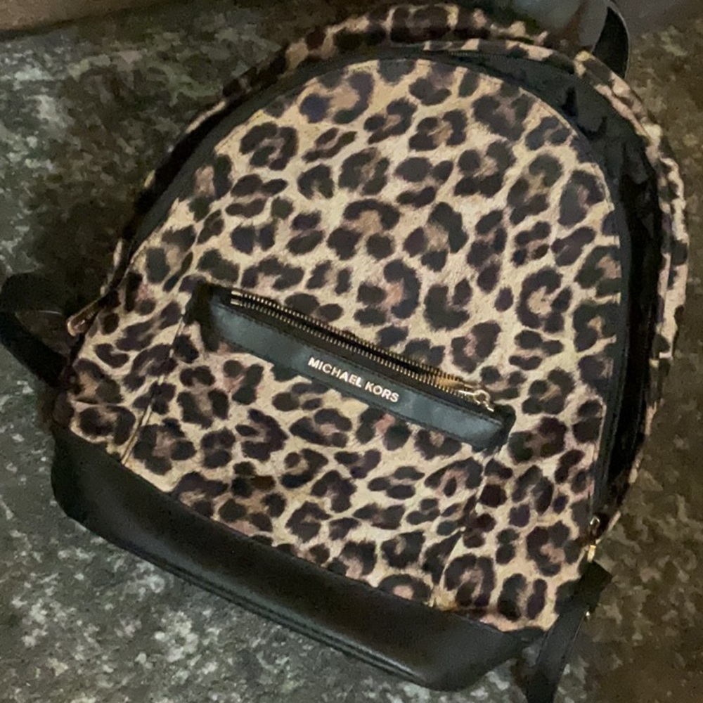 MICHAEL KORS cheetah backpack